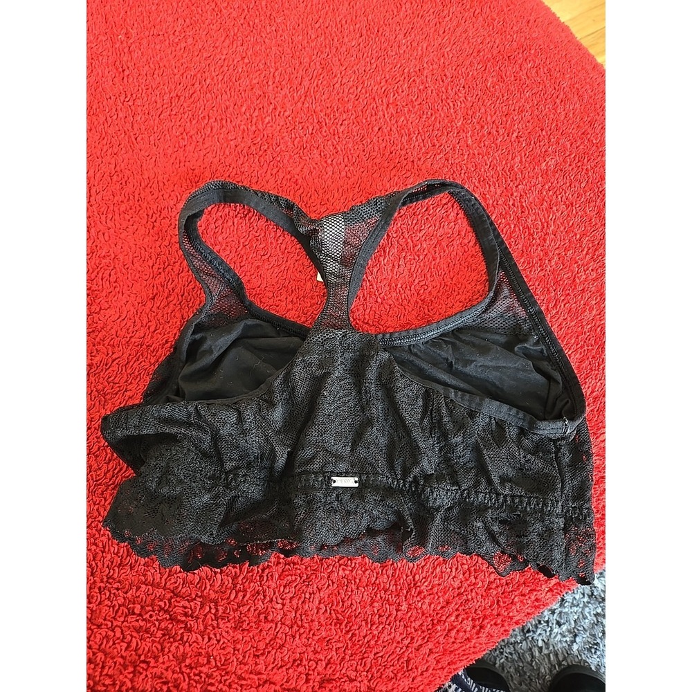 Victoria Secret Pink Bralette Med Black lace Racerback - Picture 9 of 9